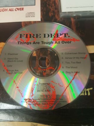 Fire Dept CD Things Are Tough All Over 1990 Metal Hard Rock Louisville VERY RARE 3