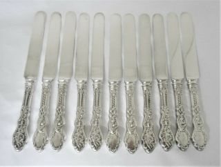 11 Sterling - Handled 8 1/2 " Knives By Gorham,  " Versailles " Pattern