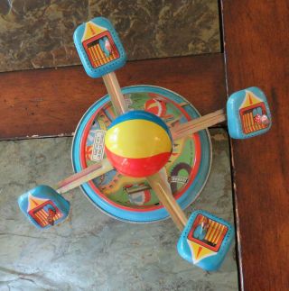 Vintage Carnival Ride Metal Wind Up Toy