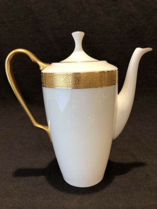 Lenox Westchester Coffee Pot And Lid Gold Encrusted M - 139 Vintage