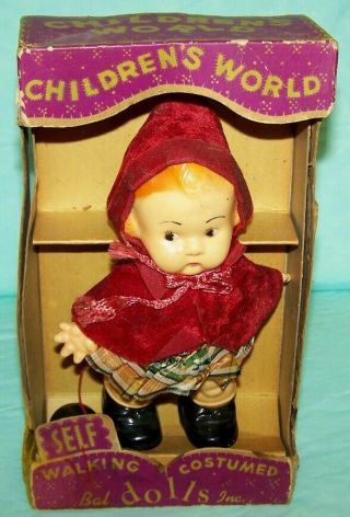 Bal Dolls Little Red Riding Hood Ramp Walker Doll Exib 1955 Nr