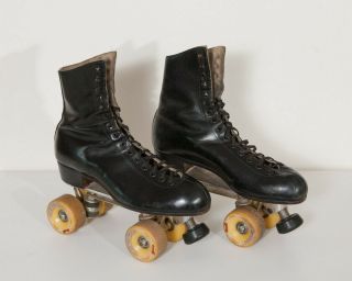 Vintage Riedell Roller Skates Chicago Custom Base Artistic Wheels Size 9