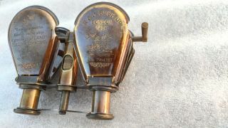 Two Eye Nautical Antique Vintage Brass Binocular Maritime Vintage Monocular Gift