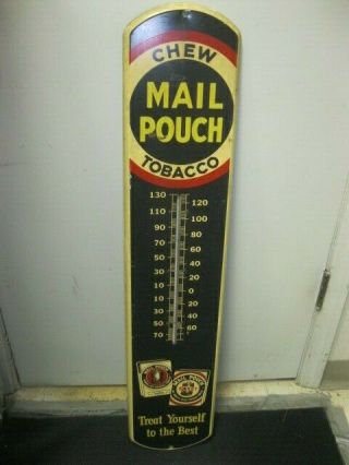 Vintage Chew Mail Pouch Tobacco Thermometer