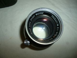 Leica M3 Vintage Range Finder Camera W/ Lens 755576 Leitz Silver Summicron Case 10