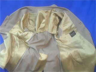 WWII US Army Officer ' s Tan Khaki wool Uniform Jacket & Trousers Pants Large Size 5
