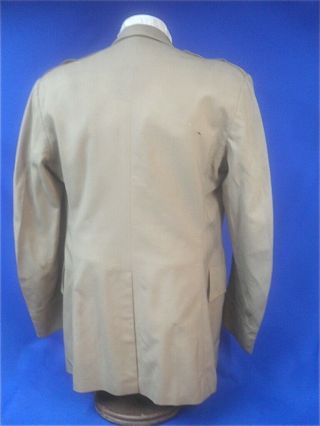 WWII US Army Officer ' s Tan Khaki wool Uniform Jacket & Trousers Pants Large Size 8