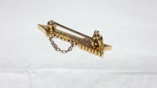 Vintage Pi Beta Phi gold sorority gold pearl ruby arrow pin Missouri - Wow 4