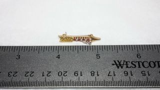 Vintage Pi Beta Phi gold sorority gold pearl ruby arrow pin Missouri - Wow 6