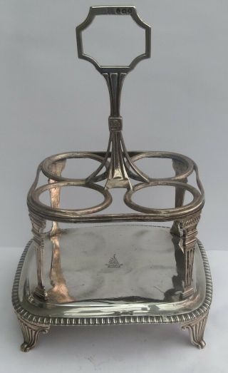 Georgian English Silver Cruet Stand By Emes & Barnard C.  1808
