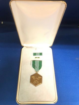 Vintage Us Wwii Medal For Military Merit W/ Box Lapel Pin,  Badge Ribbon