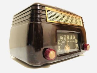 ANTIQUE OLD SWIRL BAKELITE 1946 GENERAL ELECTRIC 202 ART DECO TUBE VINTAGE RADIO 2