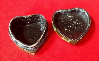 Vintage Papier Mache Heart Box With Cats,  Hand Made In Kashmir 4