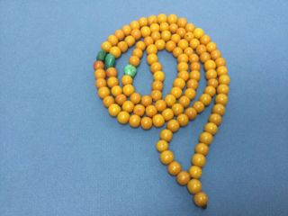 Amber Natural Baltic Egg Yolk Vintage 114gr 110 Bead Necklace - Estate