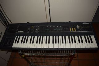 A Ensoniq Esq - 1 Digital Wave Synthesizer Vintage Analog W/ Cv Pedal & Stand