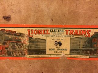 Vintage pre - war Lionel Standard Gauge Train Set with tracks and box 4