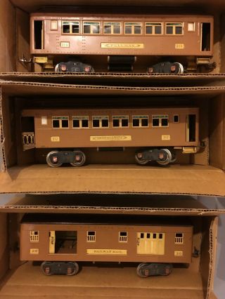 Vintage pre - war Lionel Standard Gauge Train Set with tracks and box 6