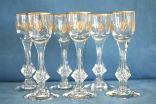 6 Vintage Tiffin Palais Versailles Cordial Sherry After Dinner Liqueur Glass Set