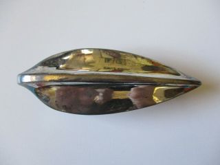 Vintage 1970s Designer Robert Lee Morris Modernist Leaf Sterling Belt Buckle