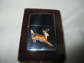 Vintage ZIPPO LIGHTER RUNNING DEER - Town & Country Unfired 1959 Pat Pend 2