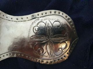 Antique South American side saddle silver stirrup/slipper 3