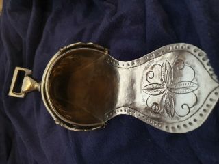 Antique South American side saddle silver stirrup/slipper 4