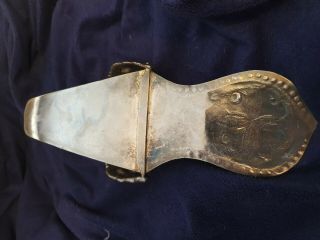 Antique South American side saddle silver stirrup/slipper 5