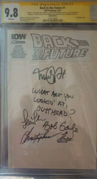 Rare - Back To The Future 1 Cgc 9.  8 Signature - Michael J Fox,  Lloyd & Thompson