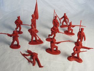 Classic Toy Soldiers/cts Alamo Mexican Attackers Set 1 (red) X12 1/32nd