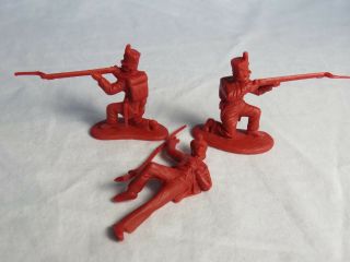 Classic Toy Soldiers/CTS Alamo Mexican attackers set 1 (Red) X12 1/32nd 2