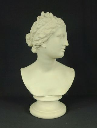 Rare Mid 19th Century Wedgwood Carrara Parian Bust Of Venus Introduced In 1849