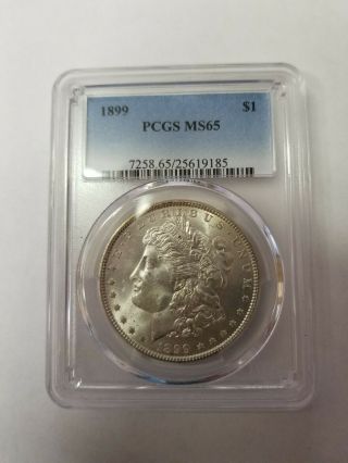 1899 Morgan $1 Pcgs Certified Ms65 Rare Date,  Low Mintage