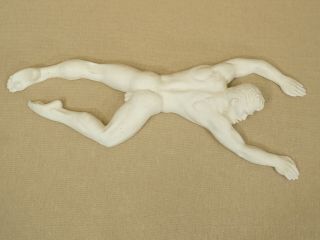 Vtg Rare Signed 1955 George Quaintance Male Nude Swimmer 3 Sculpture Art Statue
