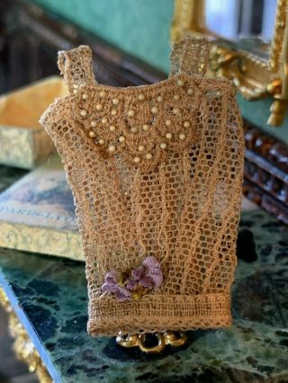 Artisan Miniature Dollhouse Vintage Susan Harmon Victorian Lace Pearl Camisole