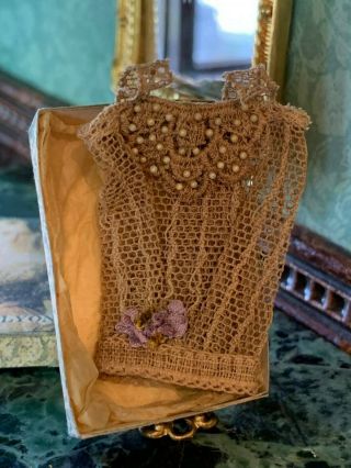 Artisan Miniature Dollhouse Vintage Susan Harmon Victorian Lace Pearl Camisole 4