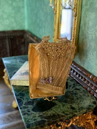 Artisan Miniature Dollhouse Vintage Susan Harmon Victorian Lace Pearl Camisole 5
