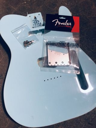 Custom Daphne Blue Vintage 60s 70s Bound Body,  Fender Telecaster 50s RI Bridge 3
