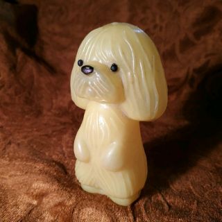 Vintage Rare Authentic Russian Plastic Toy - Puppy Dog - 4.  6 In - Ussr