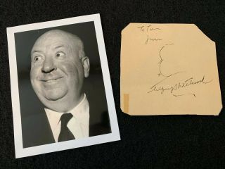 Alfred Hitchcock Signed Autograph Drawing Vintage Rare - Birds Psycho Vertigo