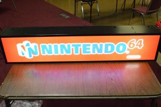 Vintage Authentic Retail Nintendo 64 Lighted Store Display Sign N64 Video Games