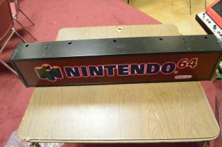 Vintage AUTHENTIC Retail NINTENDO 64 Lighted Store DISPLAY SIGN N64 Video Games 4