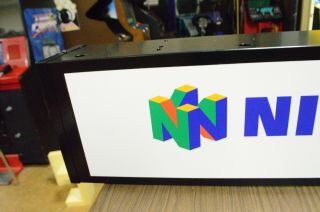 Vintage AUTHENTIC Retail NINTENDO 64 Lighted Store DISPLAY SIGN N64 Video Games 6