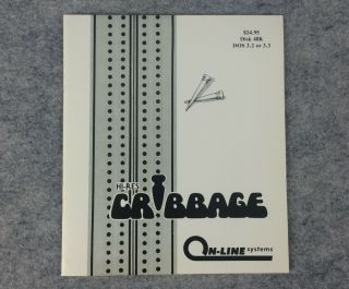 Hi - Res Cribbage Apple Ii Sierra On - Line Systems Rare Vintage Computer Game 1981