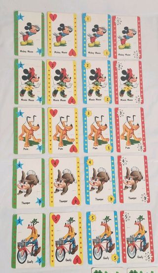 Vintage Disney Character card game COMPLETE Walt Disney classic game 1960s 2
