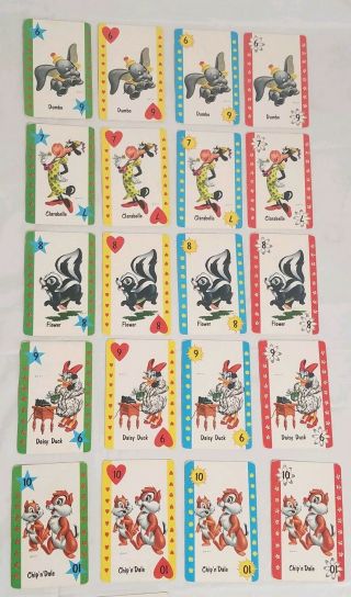Vintage Disney Character card game COMPLETE Walt Disney classic game 1960s 3
