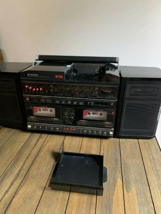 Vintage Pioneer Ck - W700 Portable Boombox Cassette Cd Am Fm 1986 Rare Ships Fast