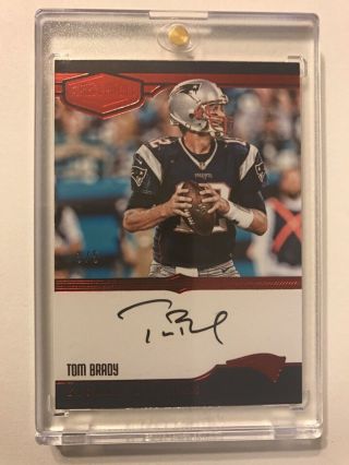 2018 Tom Brady Red Plates & Patches 2016 Signal Callers Autograph 3/5 - Rare