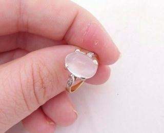 18ct Gold Moonstone Rose Cut Diamond Ring,  18k 750