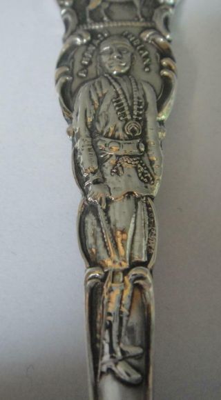 Vintage Large Size Sterling Silver Spoon,  Grand Canyon,  Navajo Indian