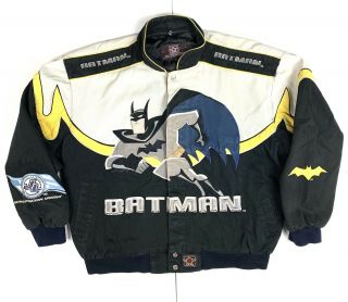 Vintage Jeff Hamilton Jh Design Batman Justice League Mens Xl Racing Jacket